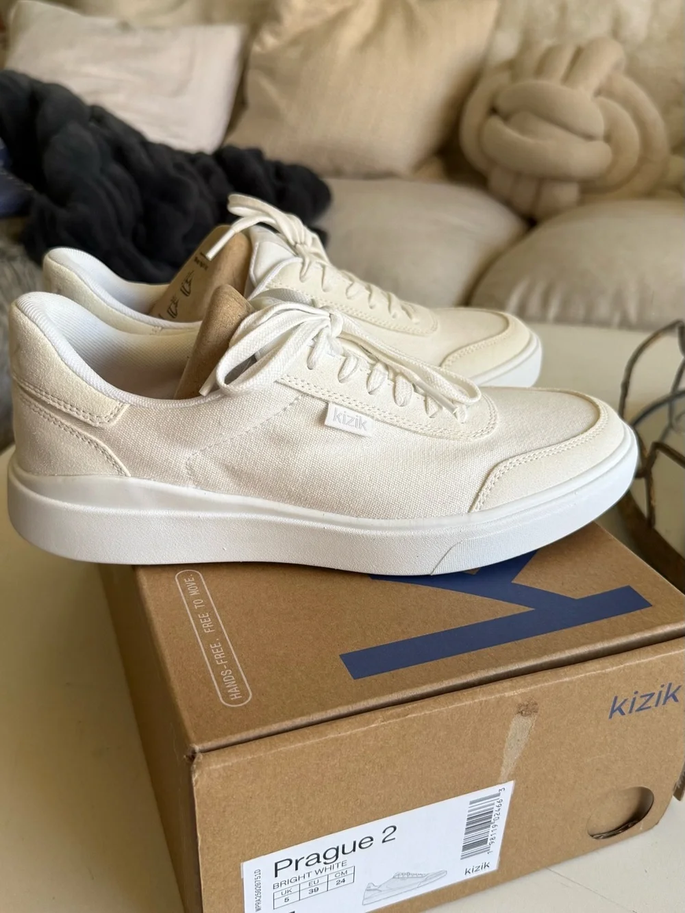 Kizik Women's Prague 2 Casual Sneakers in Cream